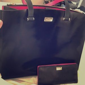 Black gorgeous Kate spade wallet & matching purse